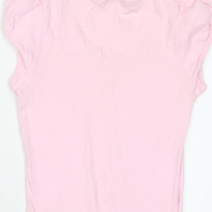 Womens UK Size 10 Disney Pink Basic T-Shirt
