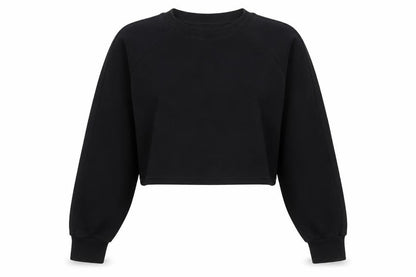 Monki Womens Black Cotton Pullover Sweatshirt Size S Pullover