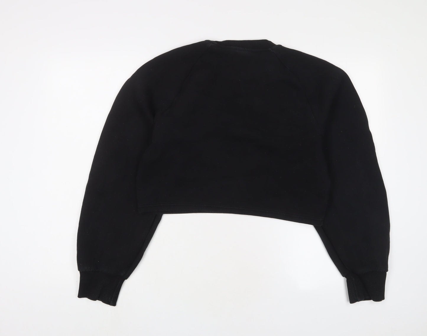 Monki Womens Black Cotton Pullover Sweatshirt Size S Pullover