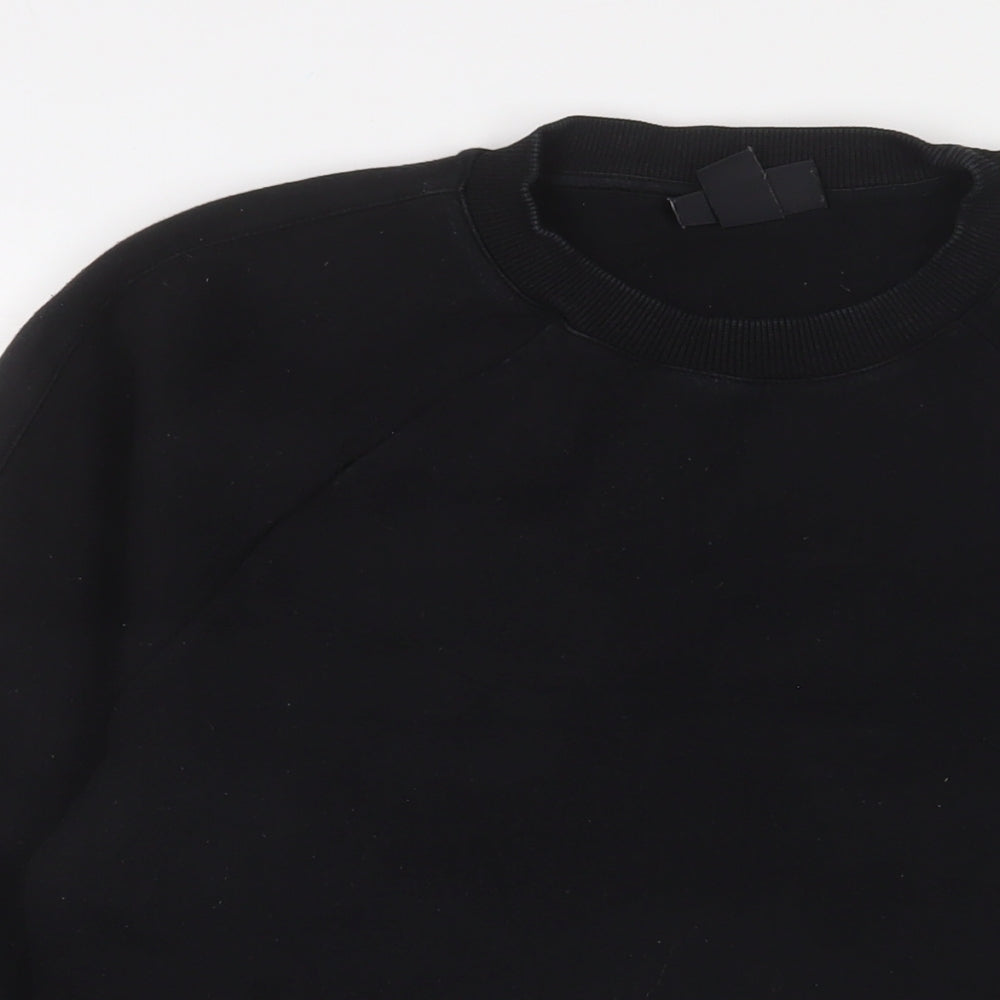 Monki Womens Black Cotton Pullover Sweatshirt Size S Pullover