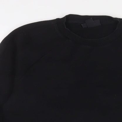Monki Womens Black Cotton Pullover Sweatshirt Size S Pullover
