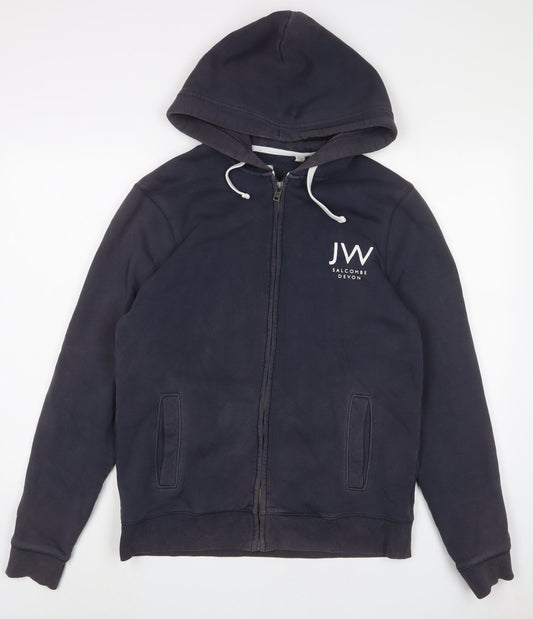 Mens UK Size M Jack Wills Blue Full Zip Hoodie