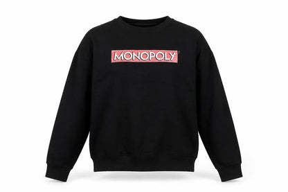 Zara Womens Black Cotton Pullover Sweatshirt Size M Pullover - Monopoly