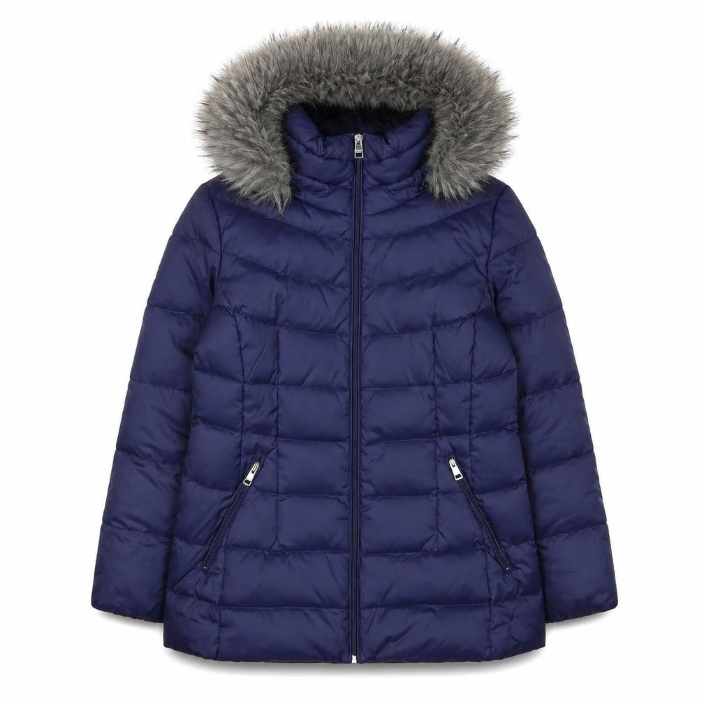 Womens UK Size L Andrew Marc Blue Parka Coat