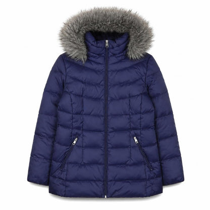 Womens UK Size L Andrew Marc Blue Parka Coat
