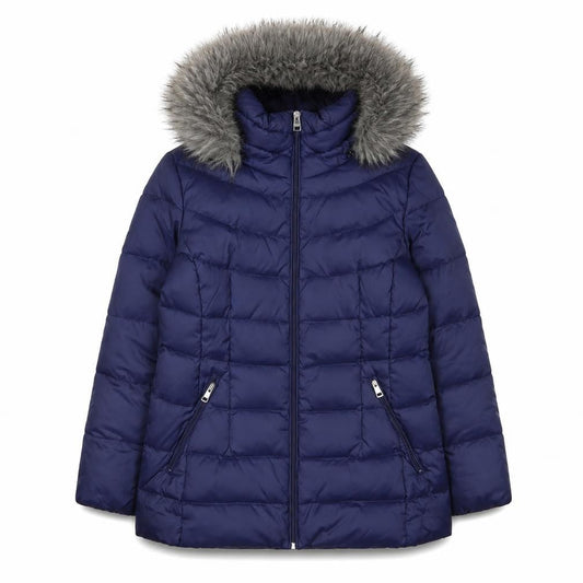 Womens UK Size L Andrew Marc Blue Parka Coat