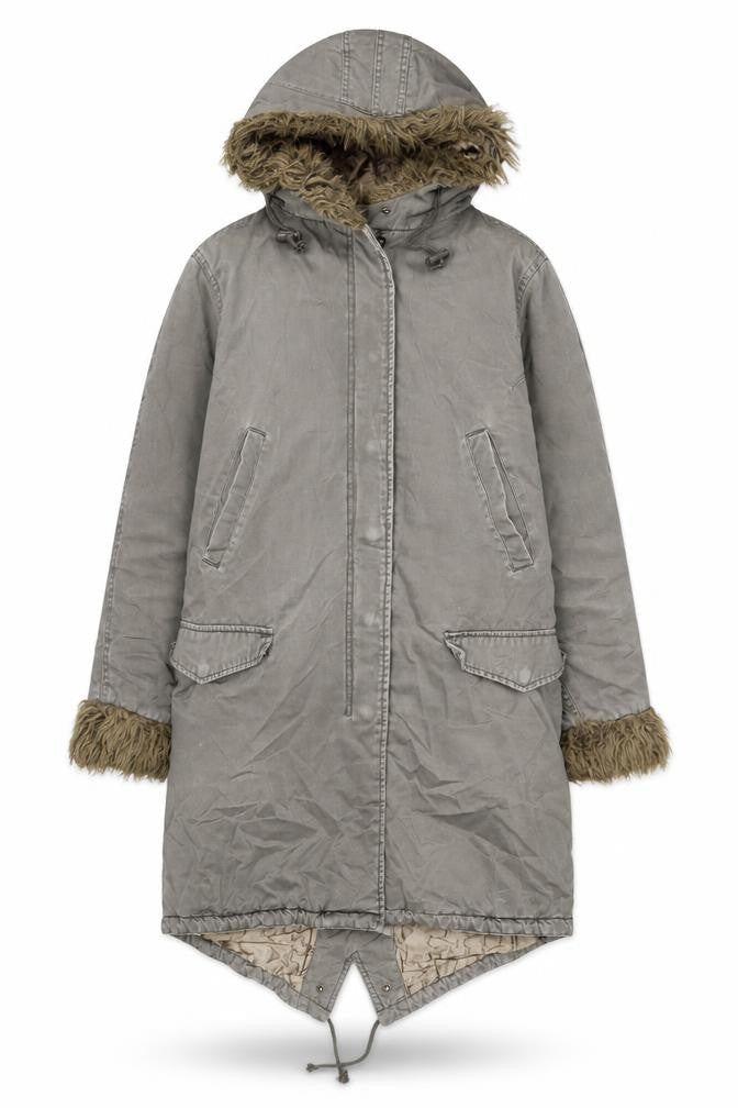 Womens UK Size S QED London Green Parka Coat