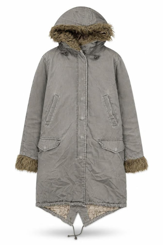 Womens UK Size S QED London Green Parka Coat