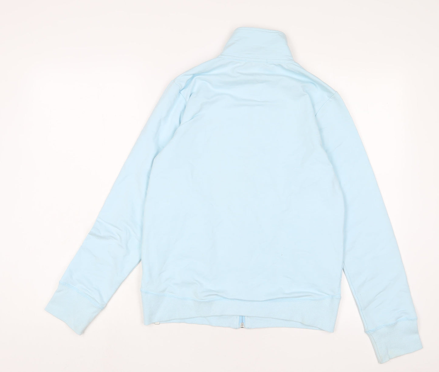 DECATHLON Girls Blue Cotton Full Zip Sweatshirt Size 14 Years Zip - Logo, Embroidered