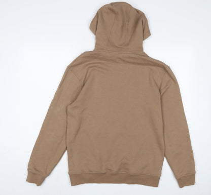 CÉLÈBRE Womens Brown Cotton Pullover Hoodie Size S Pullover - Logo, Embroidered