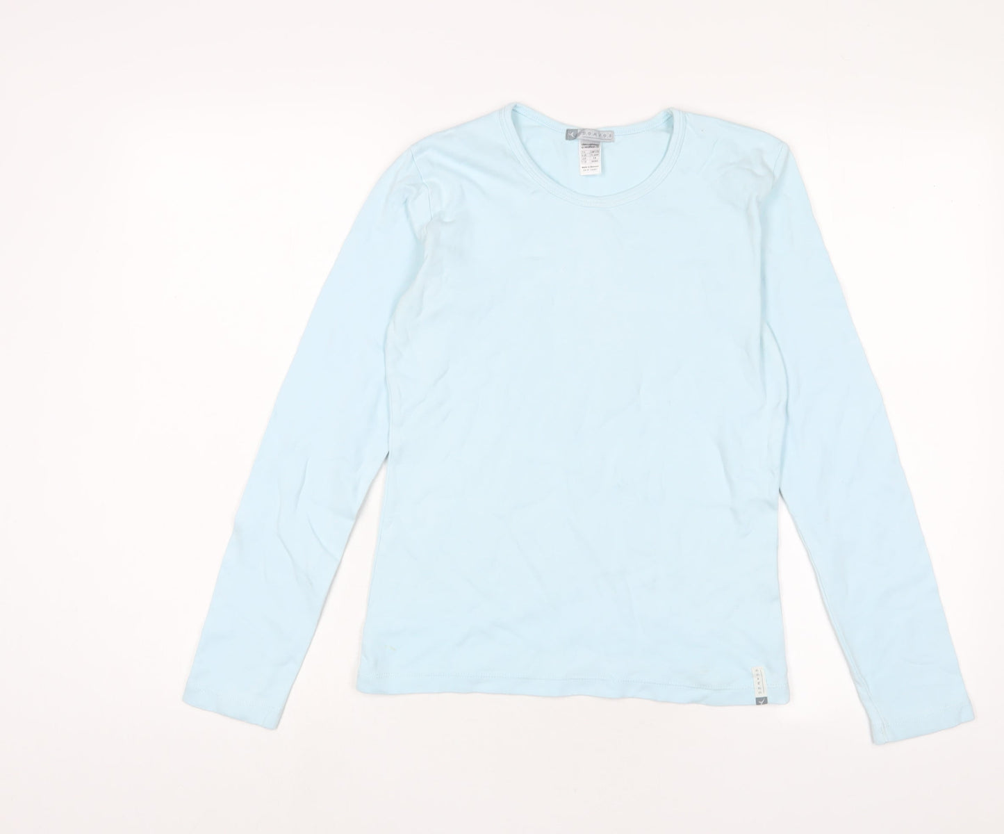 DECATHLON Girls Blue Cotton Basic Casual Size 14 Years Crew Neck Pullover
