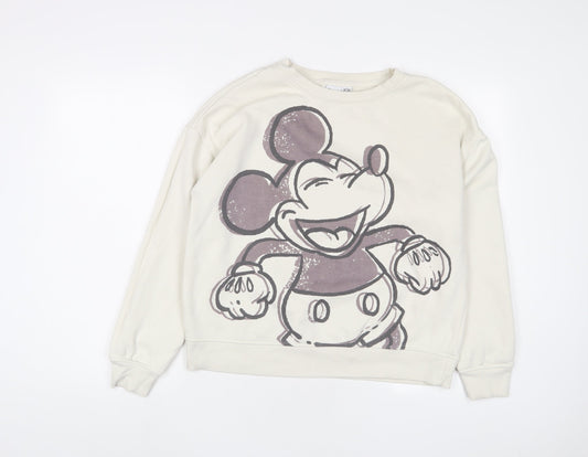 Womens UK Size S Disney Ivory Pullover Sweatshirt