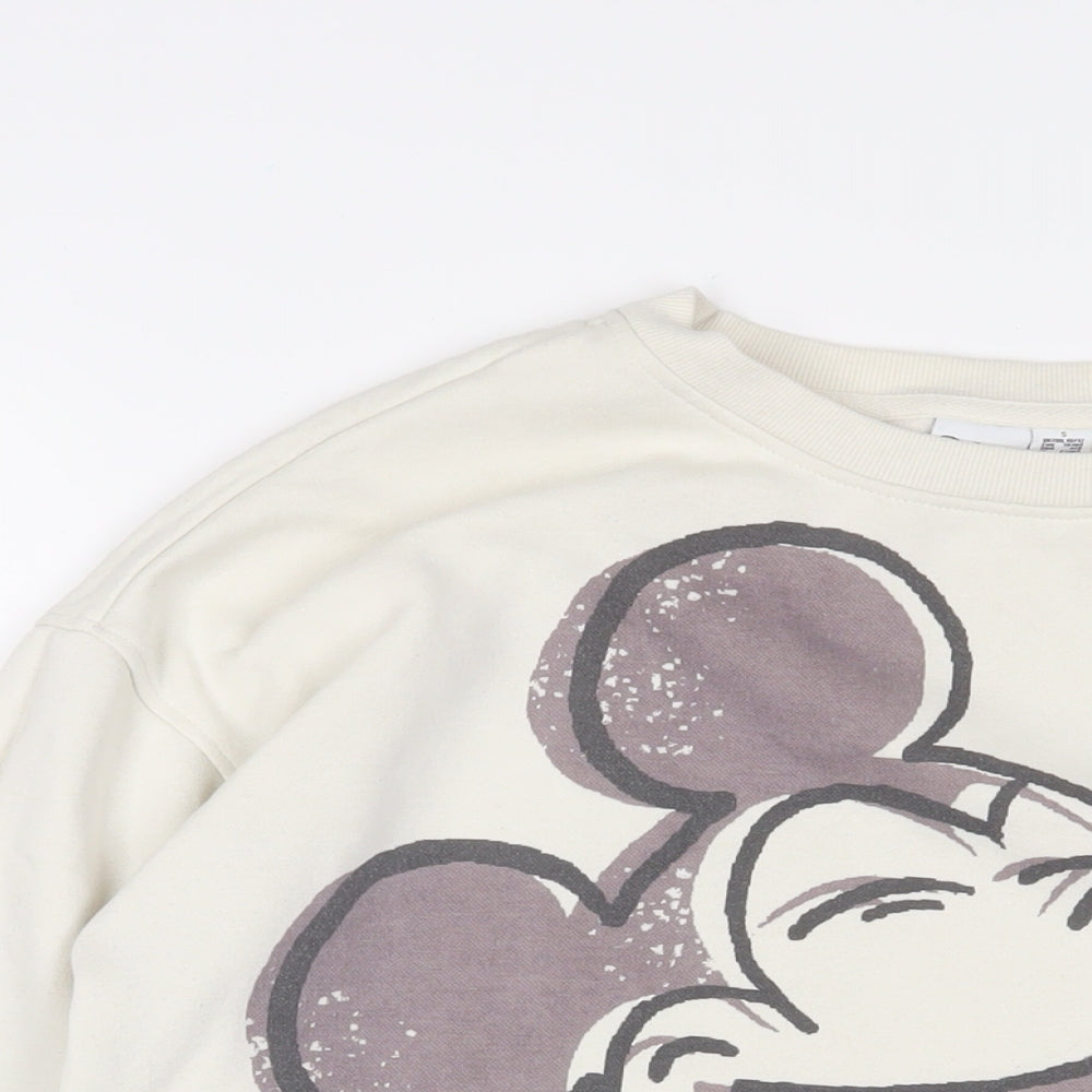 Womens UK Size S Disney Ivory Pullover Sweatshirt