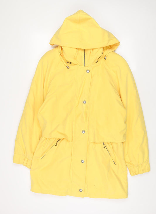 Cloud Nine Womens Yellow Jacket Coat Size S Zip