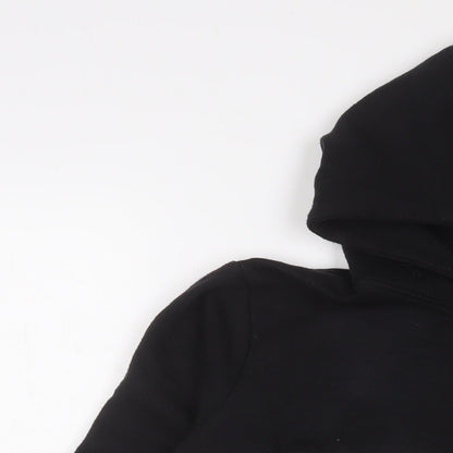 Hype Boys Black Cotton Pullover Hoodie Size 13 Years Zip