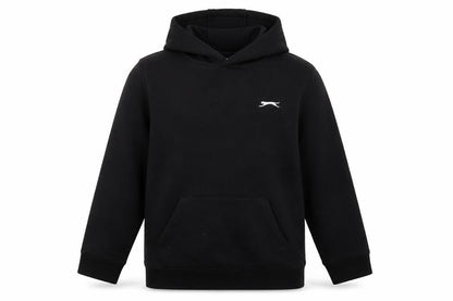 Slazenger Boys Black Cotton Pullover Hoodie Size 9-10 Years Pullover - Logo, Embroidered
