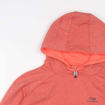 DECATHLON Womens Pink Polyester Pullover Hoodie Size S Pullover