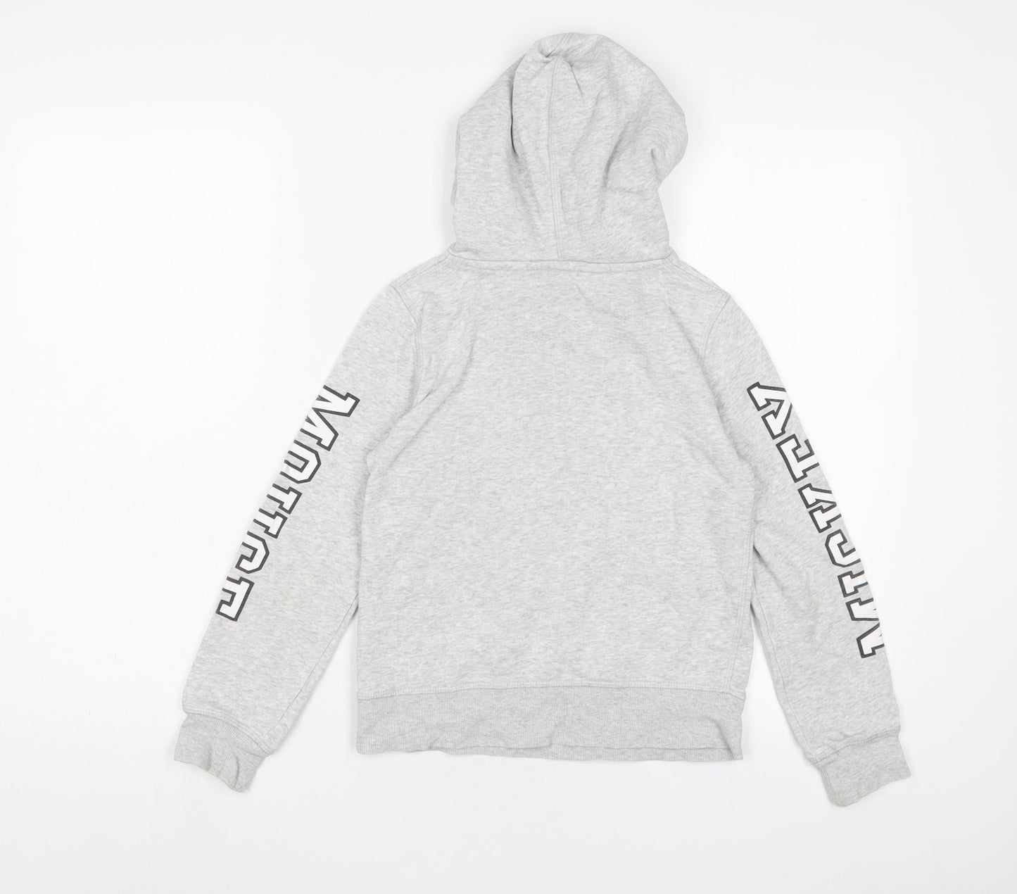 Mickey Mouse Girls Grey Cotton Pullover Hoodie Size 8 Years Pullover - 8-10 Years
