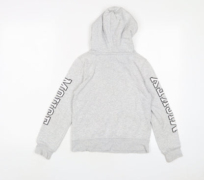 Mickey Mouse Girls Grey Cotton Pullover Hoodie Size 8 Years Pullover - 8-10 Years