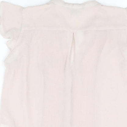 Womens UK Size 6 H&M Pink Basic Button-Up