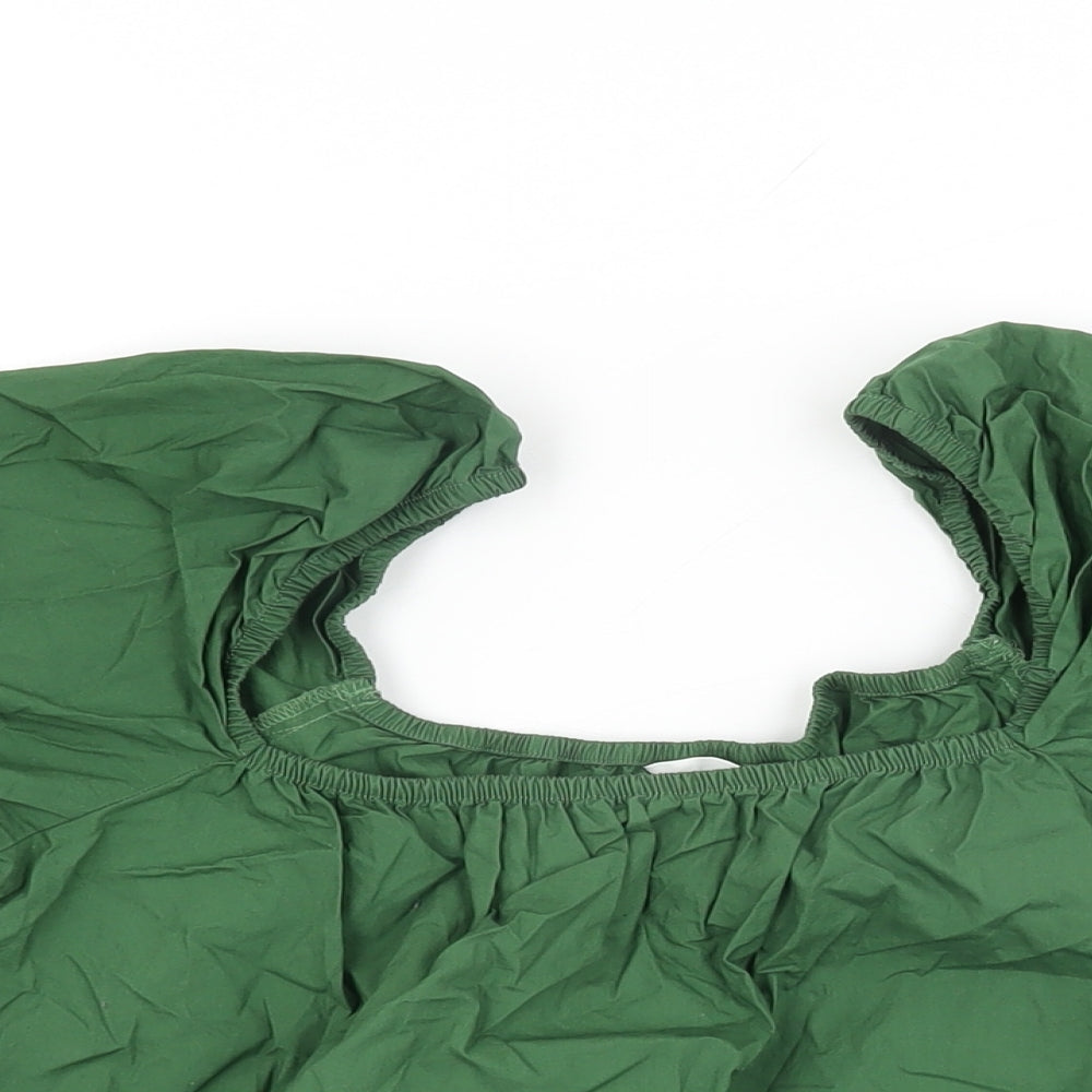 Womens UK Size S H&M Green Cropped T-Shirt