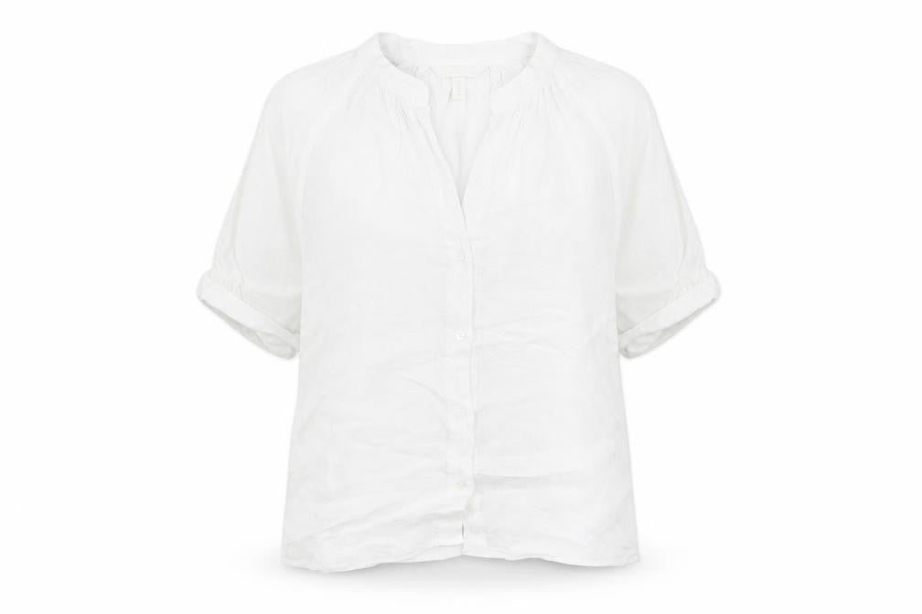 Womens UK Size M H&M White Basic Button-Up