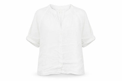 Womens UK Size M H&M White Basic Button-Up
