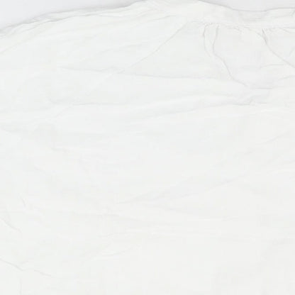 Womens UK Size M H&M White Basic Button-Up