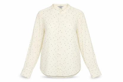 Womens UK Size 8 H&M Ivory Basic Button-Up