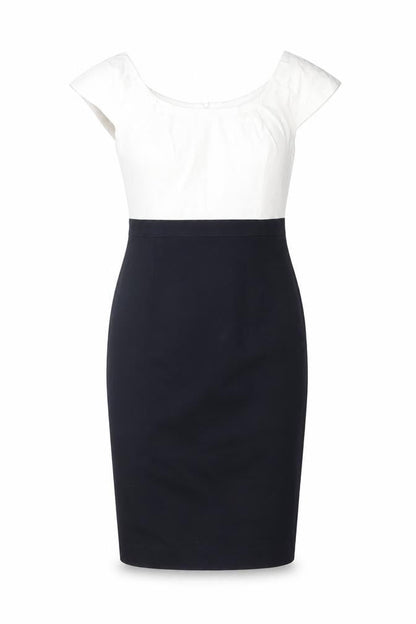 BAF Womens Black Cotton Bodycon Size 10 Round Neck Zip