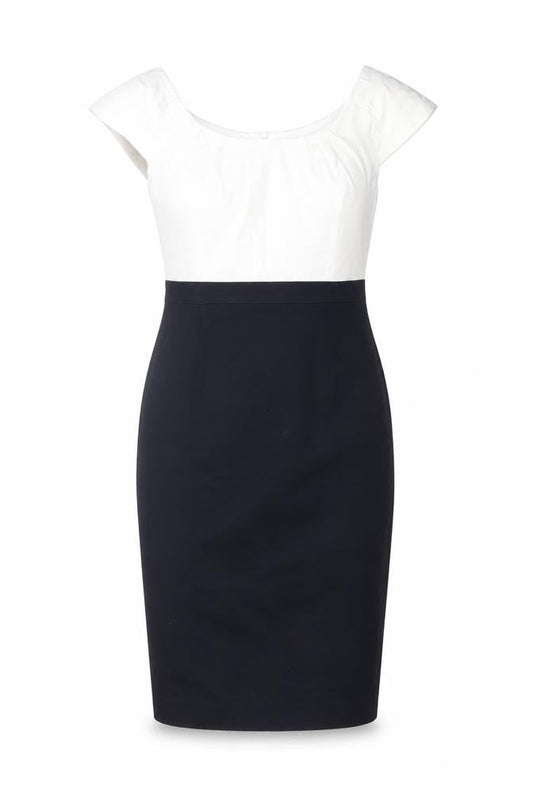 BAF Womens Black Cotton Bodycon Size 10 Round Neck Zip