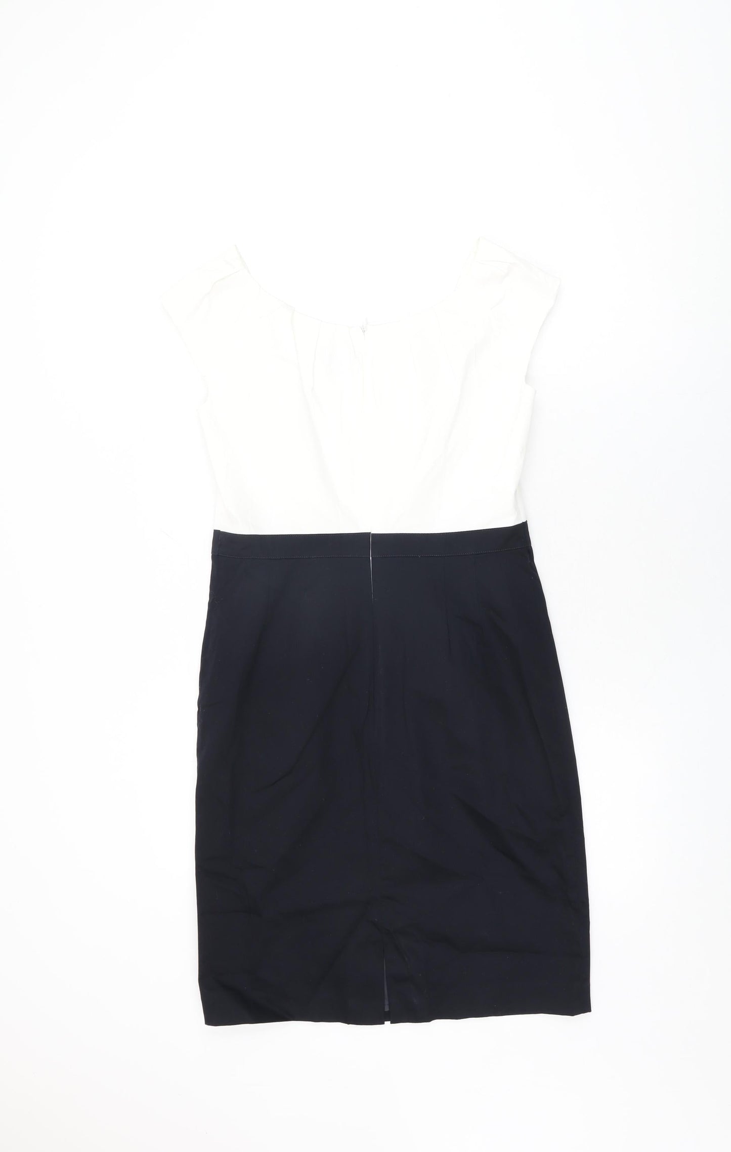 BAF Womens Black Cotton Bodycon Size 10 Round Neck Zip