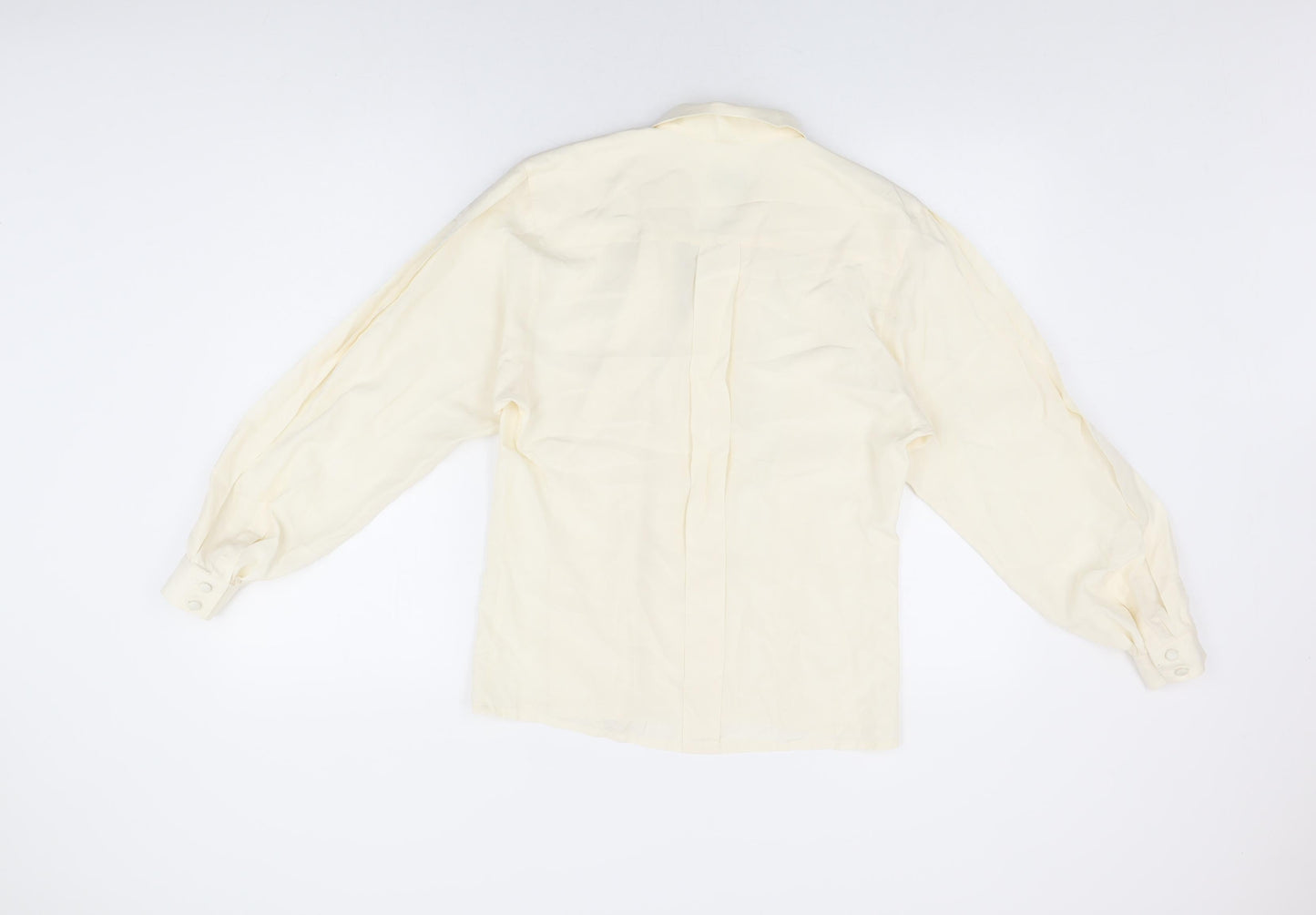 Womens UK Size 4 James Meade Ivory Basic Button-Up