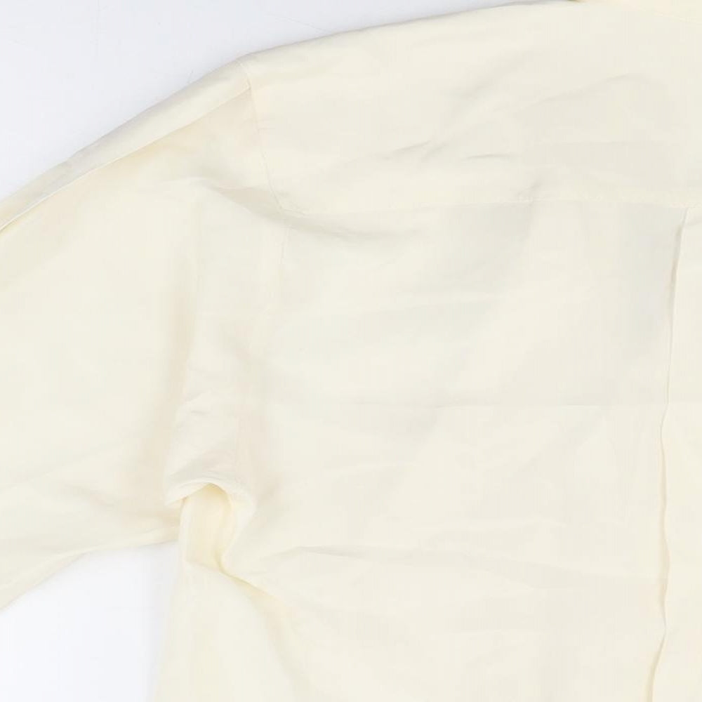 Womens UK Size 4 James Meade Ivory Basic Button-Up