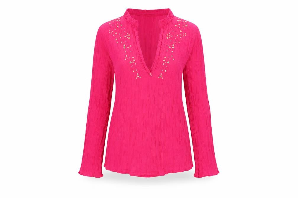 Womens UK Size 6 H&M Pink Basic T-Shirt