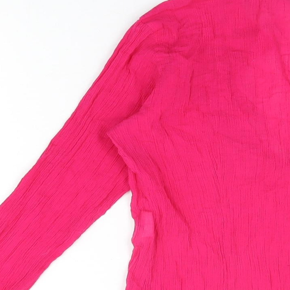 Womens UK Size 6 H&M Pink Basic T-Shirt