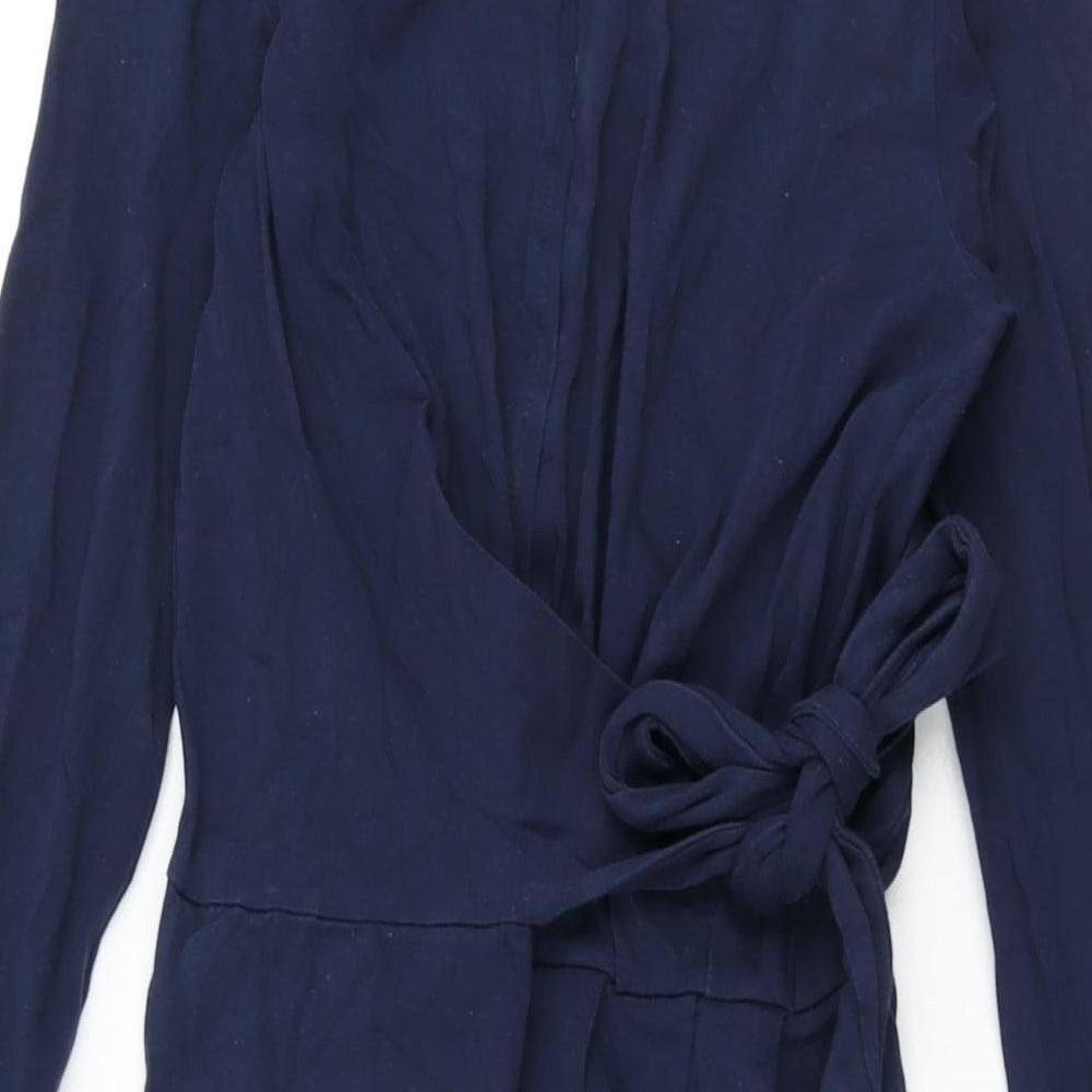 ASOS Womens Blue Cotton Bodycon Size 8 Round Neck Pullover