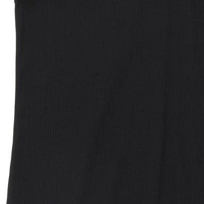 Miss Selfridge Womens Black Polyester Bodycon Size 16 Scoop Neck Pullover