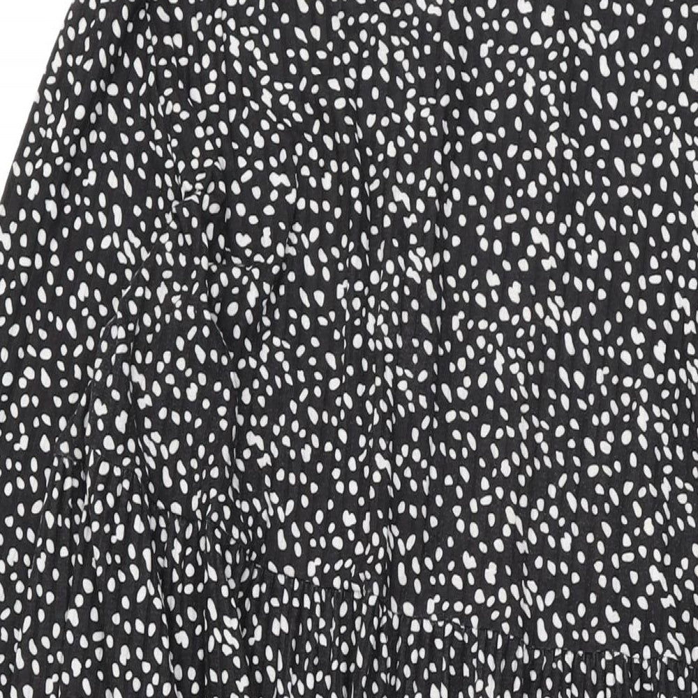 Evans Womens Black Polka Dot Polyester Shift Size 18 Round Neck Pullover