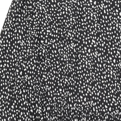 Evans Womens Black Polka Dot Polyester Shift Size 18 Round Neck Pullover
