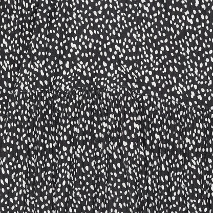 Evans Womens Black Polka Dot Polyester Shift Size 18 Round Neck Pullover