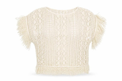 Womens UK Size 10 Warehouse Ivory Basic T-Shirt