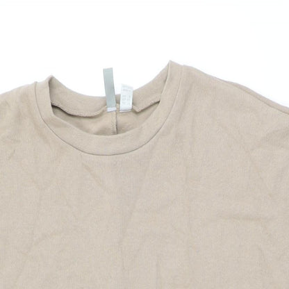 ASOS Womens Beige Polyester Shift Size 12 Round Neck Pullover