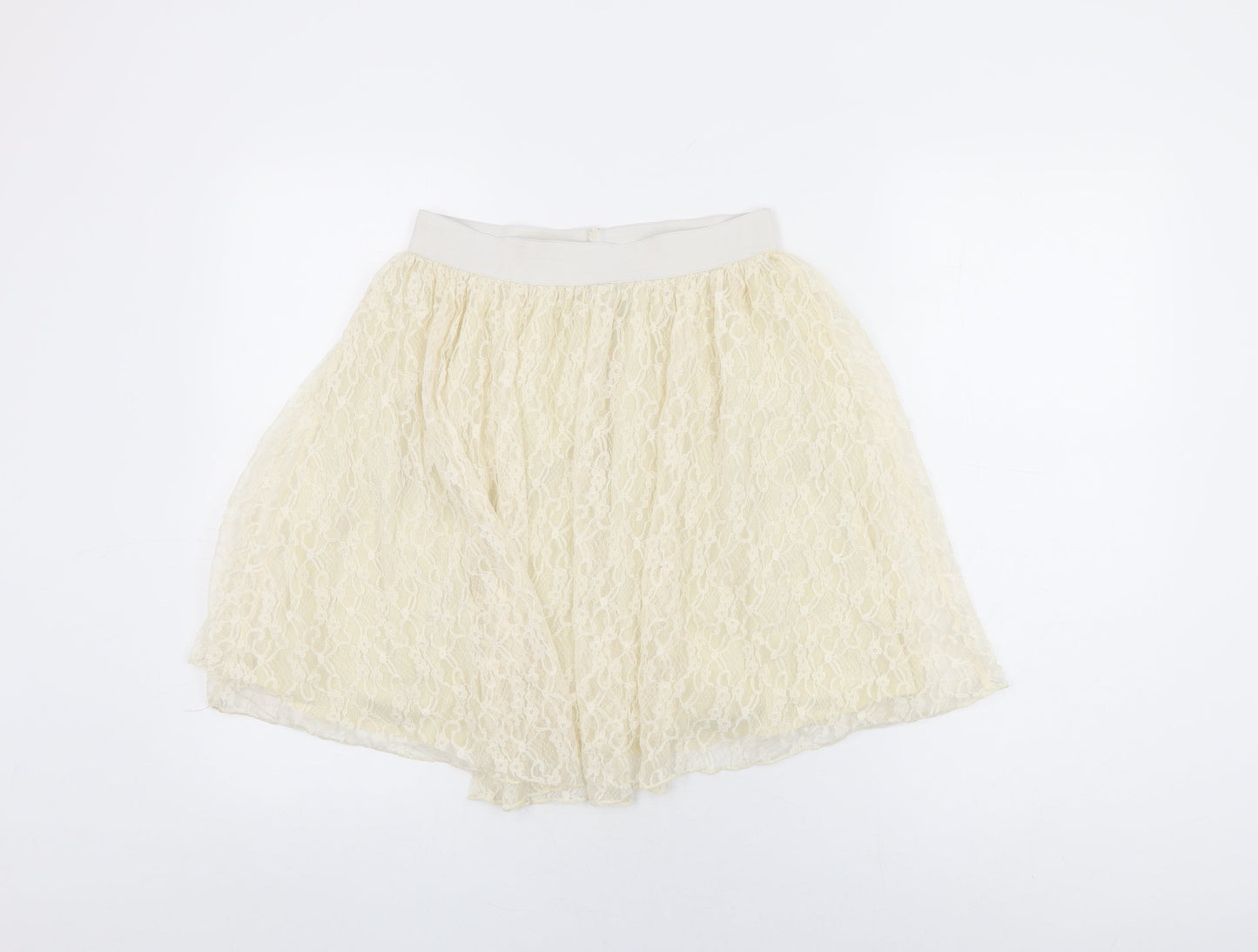 Womens UK Size 10 Louche Skater Lace Skirt