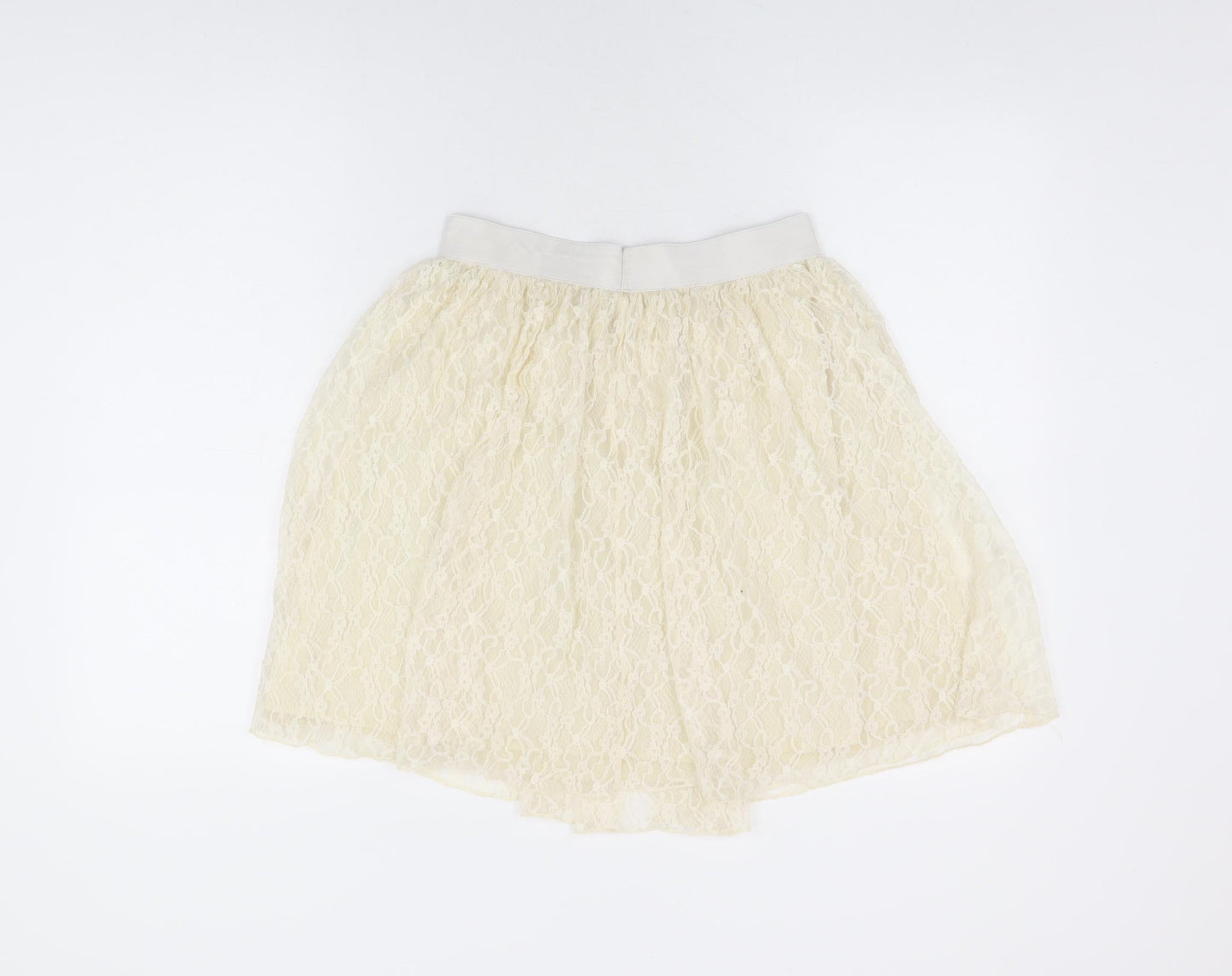 Womens UK Size 10 Louche Skater Lace Skirt