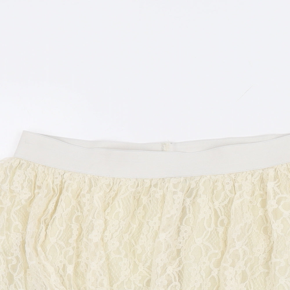 Womens UK Size 10 Louche Skater Lace Skirt