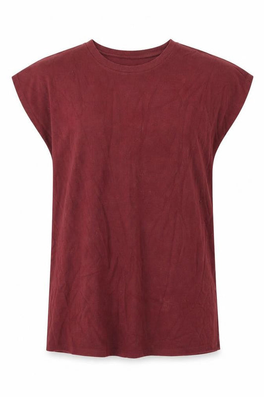 Front view of ASOS women’s red polyester shift, size UK 14, round neck pullover