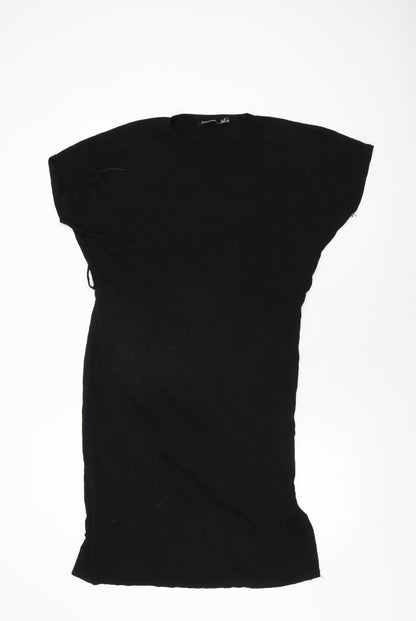Boohoo Womens Black Viscose Shift Size 12 Round Neck Pullover