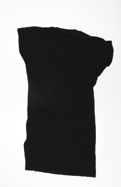 Boohoo Womens Black Viscose Shift Size 12 Round Neck Pullover