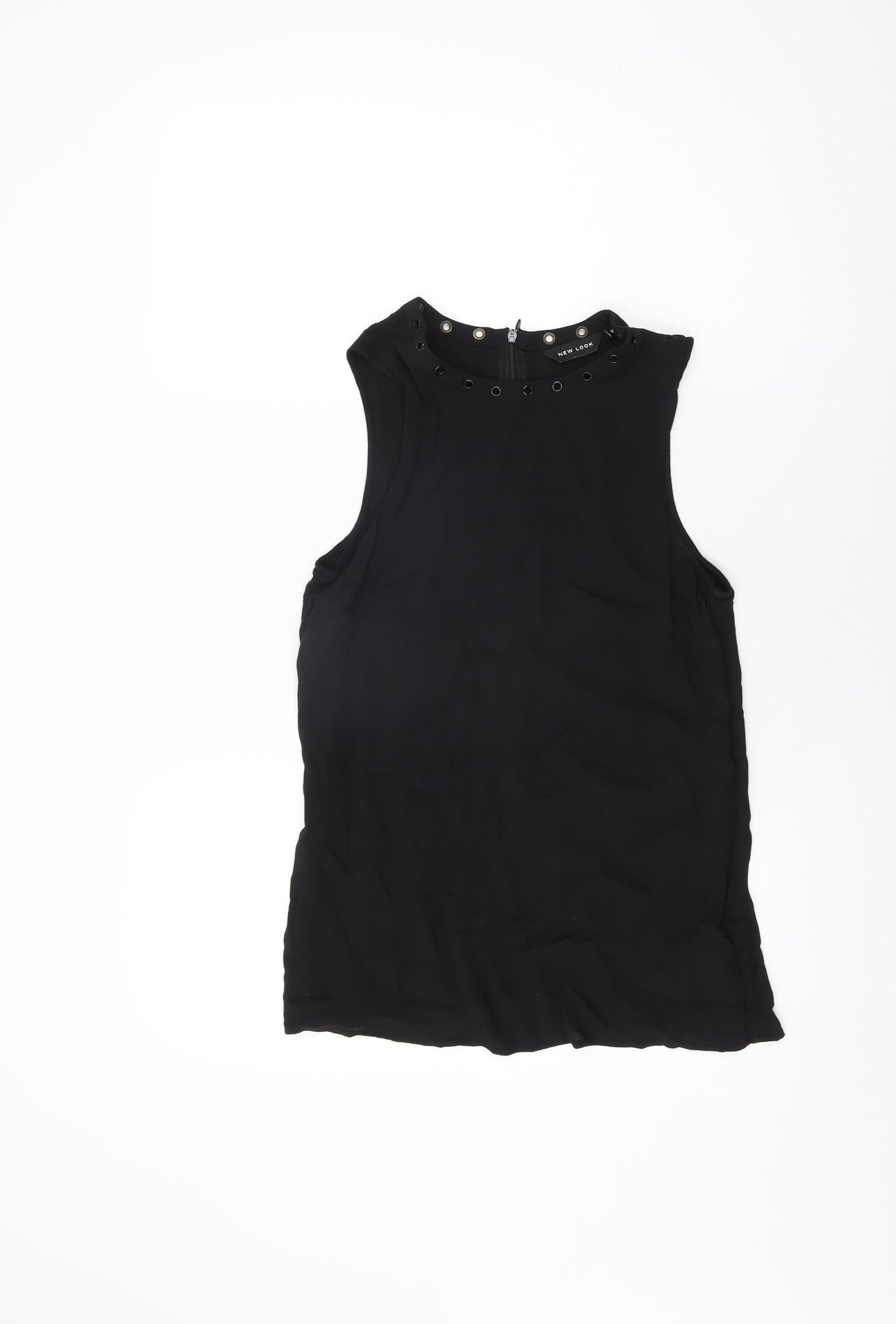 Womens UK Size 10 New Look Black Basic T-Shirt